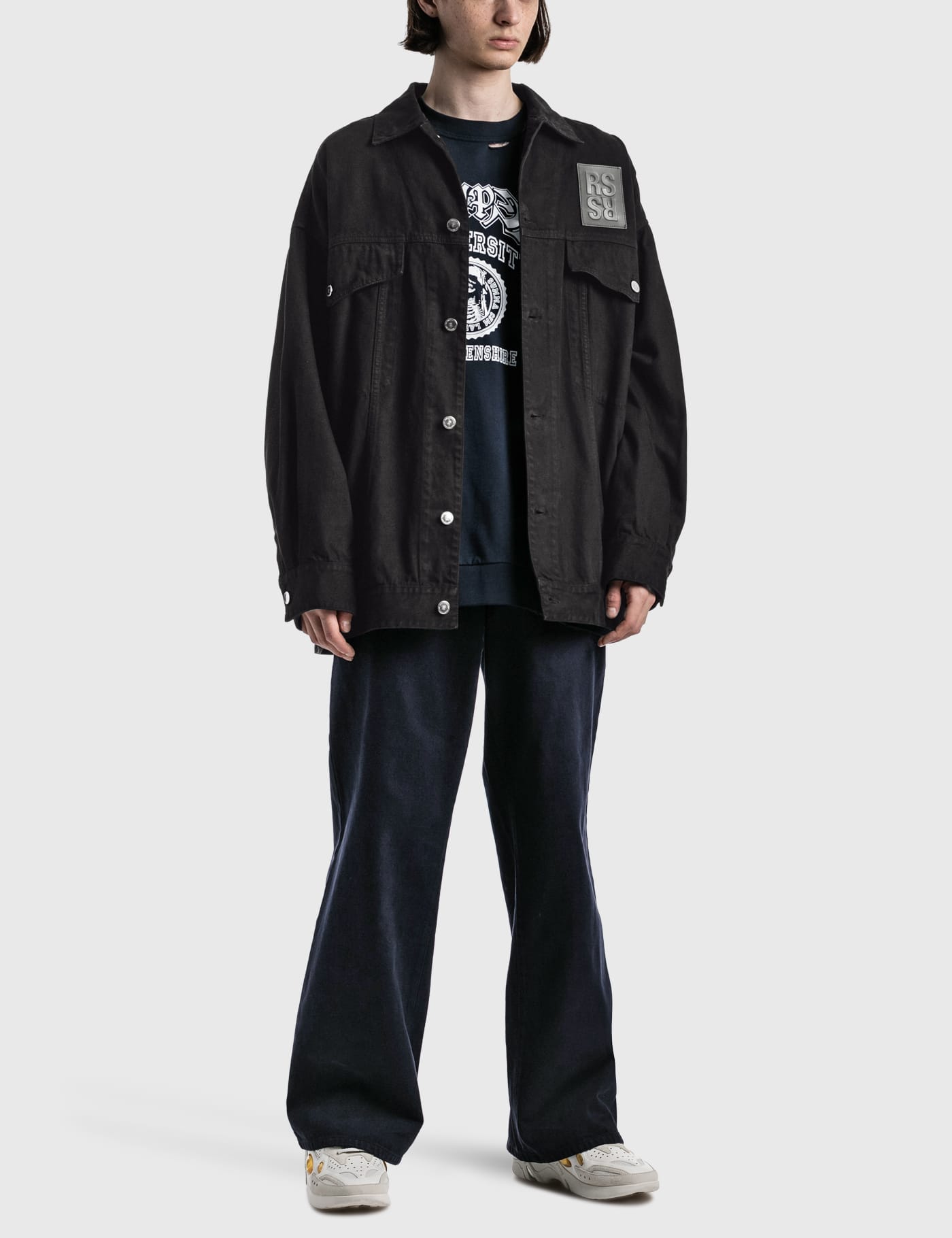 Raf Simons - Oversized Solemn-X Denim Jacket | HBX - Globally 
