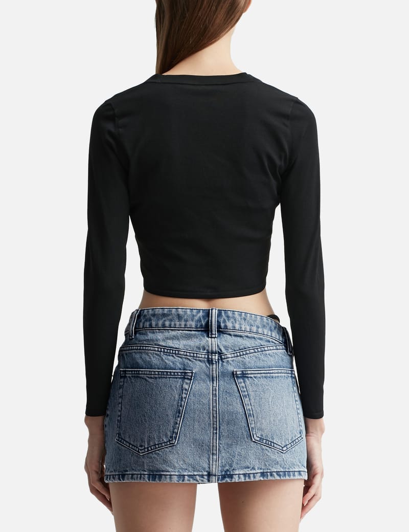 T by Alexander Wang Vネック ウール コンパクト ニット Alexander Wang - T by Alexander Wang Vネック ウール コンパクト