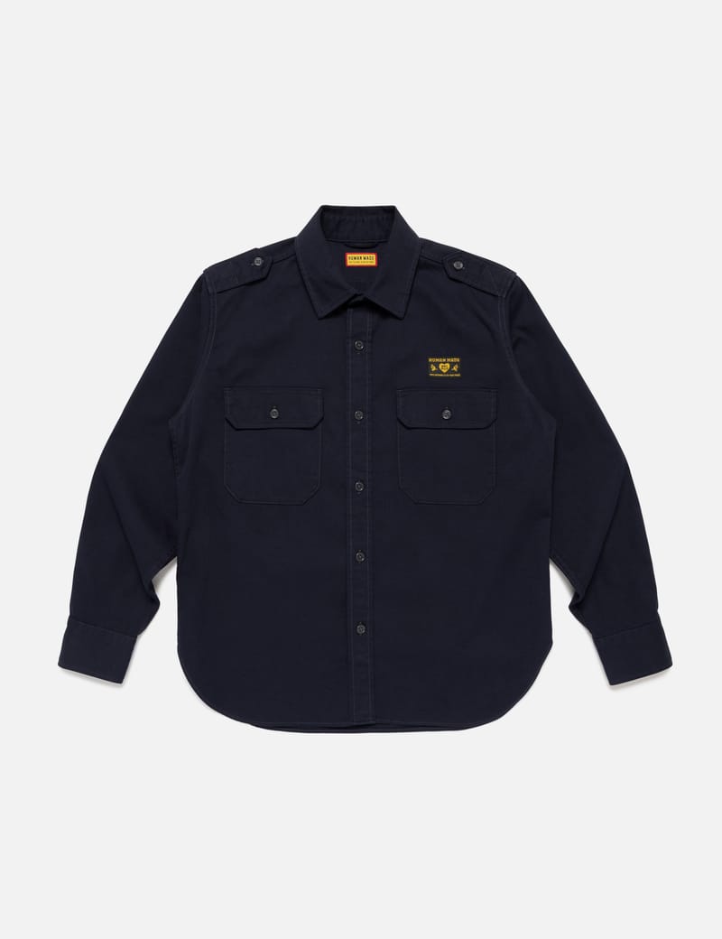 Human Made Pile Pullover Shirt - Soft cotton short sleeve shirt