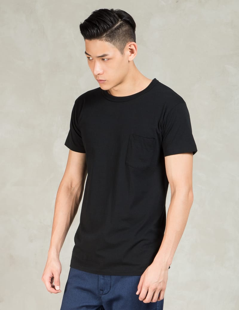 N.Hoolywood - Black S/S Crew Neck Pocket T-Shirt | HBX - HYPEBEAST