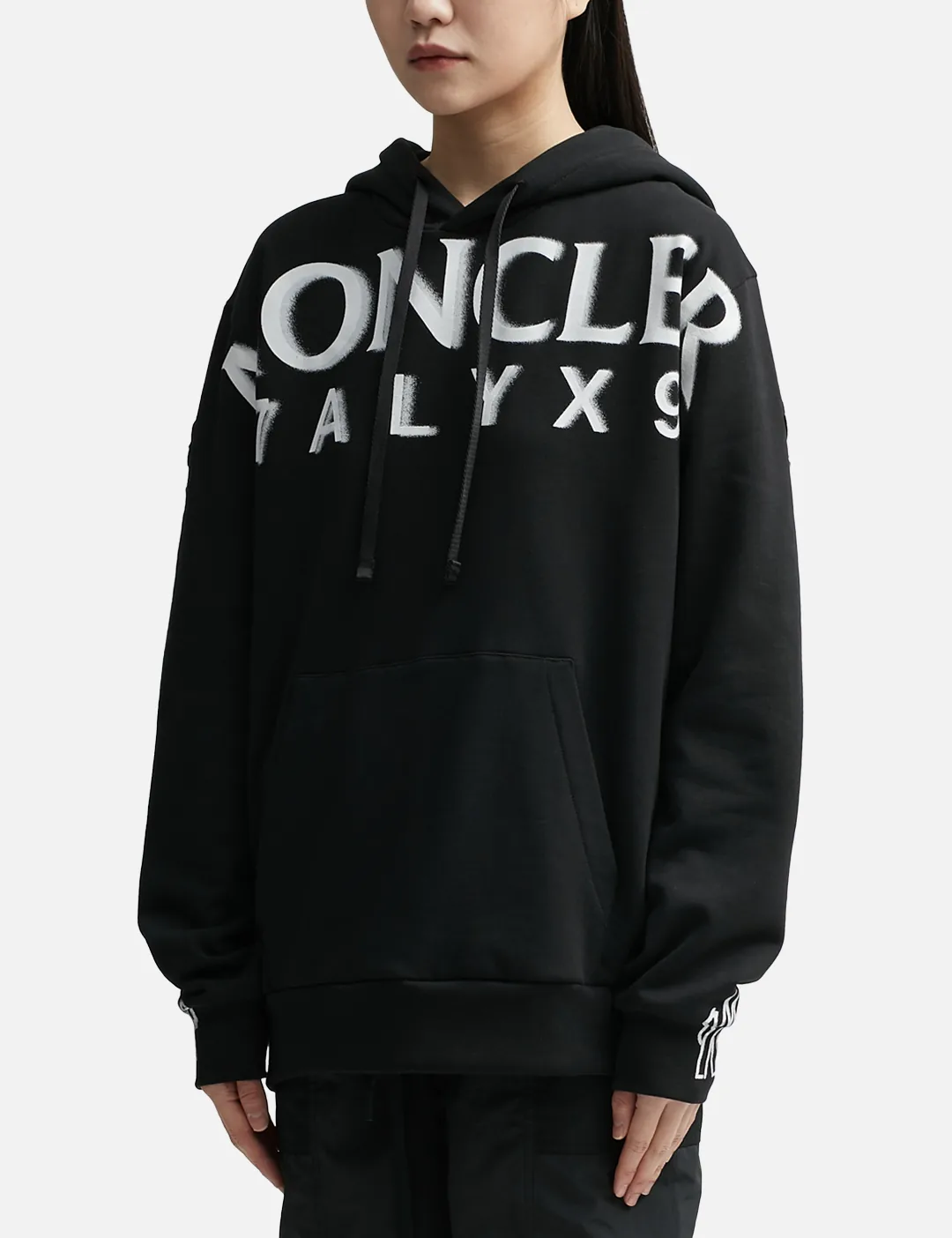 Moncler Genius 6 Moncler 1017 Alyx 9sm Black Logo Hoodie | ModeSens