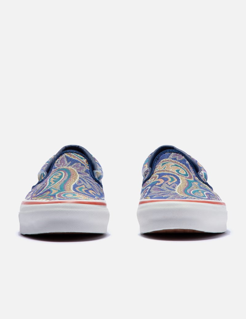 Vans vintage blue slip on sale