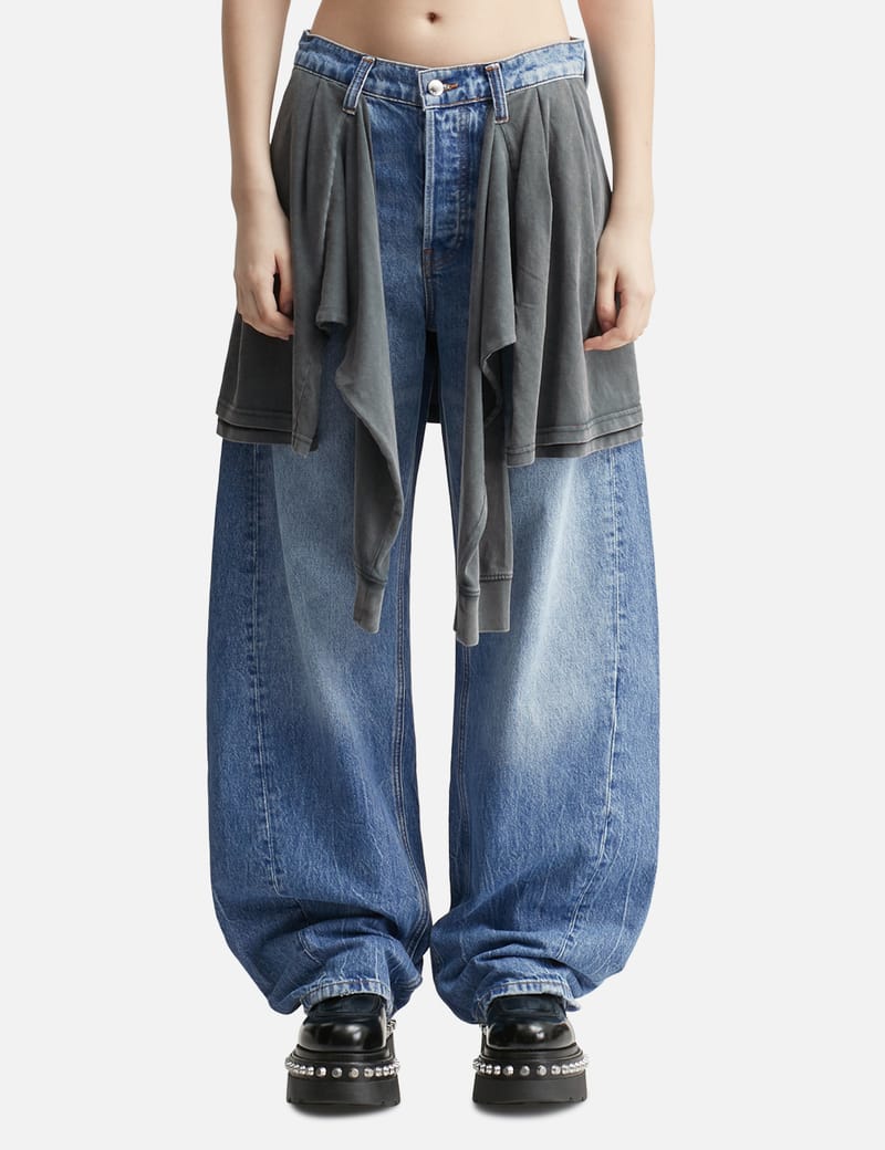 T By Alexander Wang Pre-Styled Balloon Leg Jean - Vintage denim