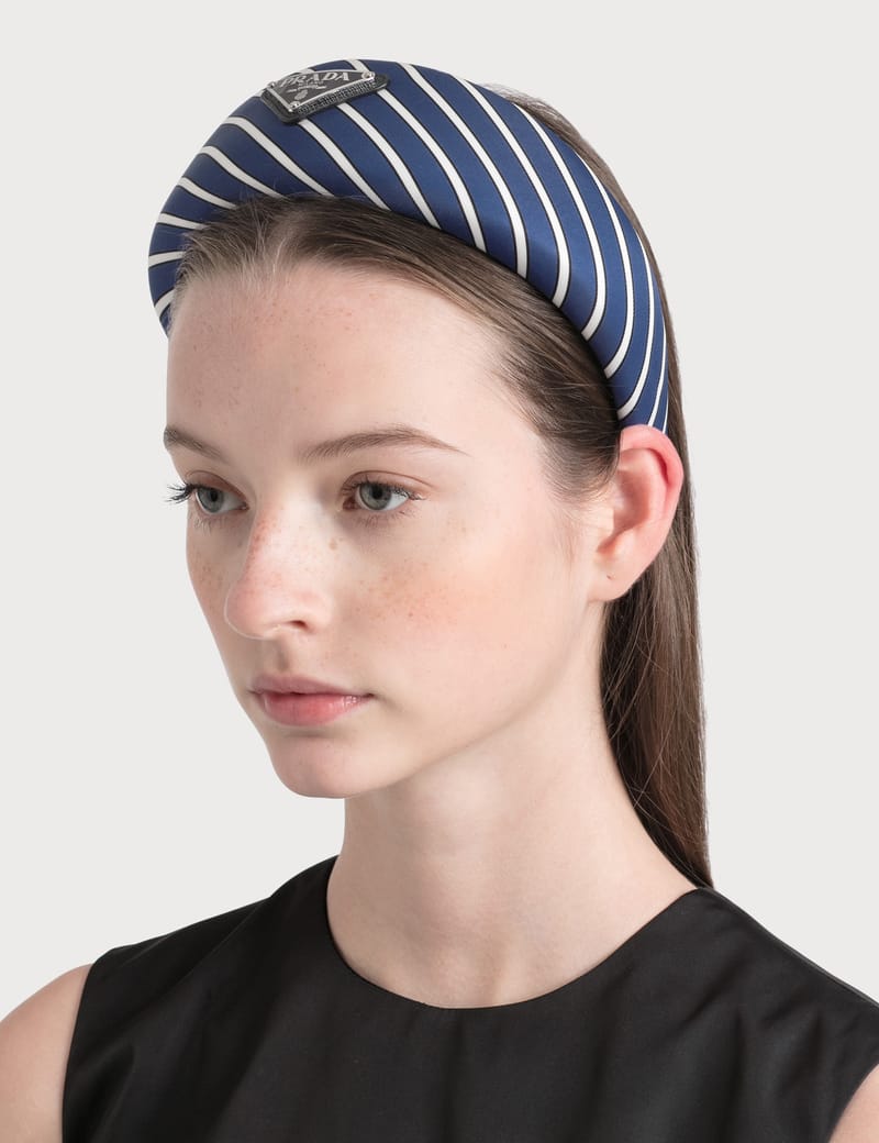 Prada - Stripe Nylon Headband | HBX - ハイプビースト(Hypebeast)が ...