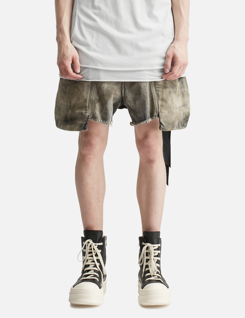 Rick Owens Drkshdw Stefan Cargo Shorts - Low-rise dust-wash denim