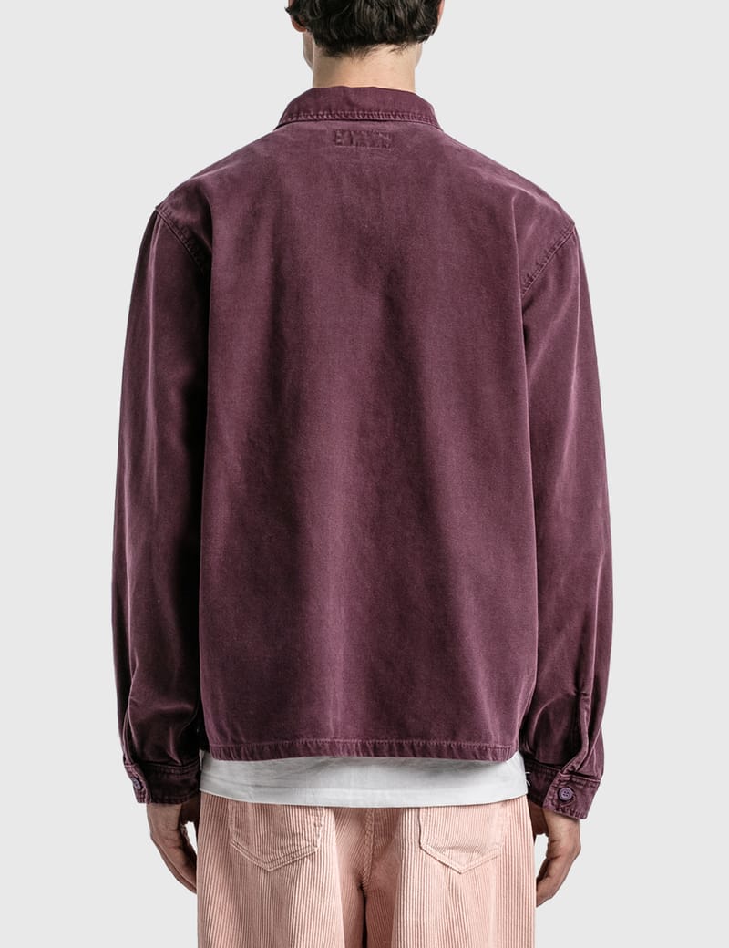 Stüssy - Washed Canvas Zip Shirt | HBX - Globally Curated
