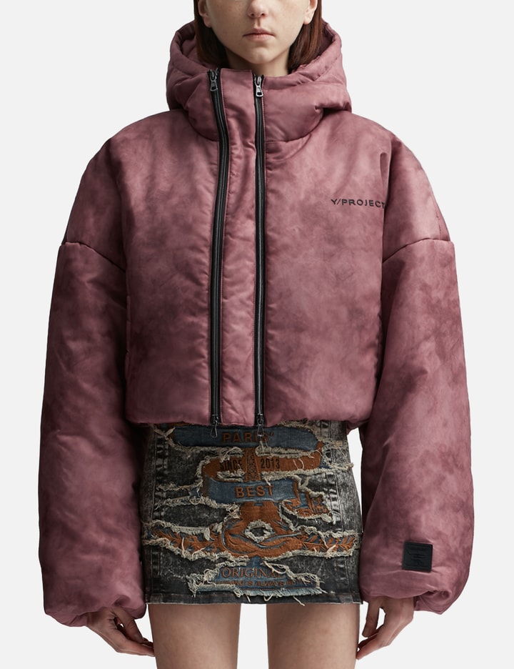 Y/PROJECT - DOUBLE COLLAR CROPPED PUFFER JACKET | HBX