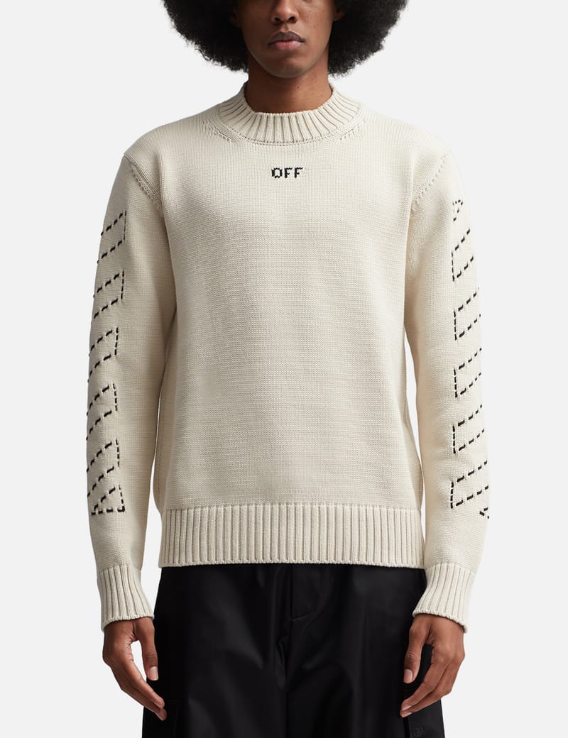 Off white clearance grey sweater