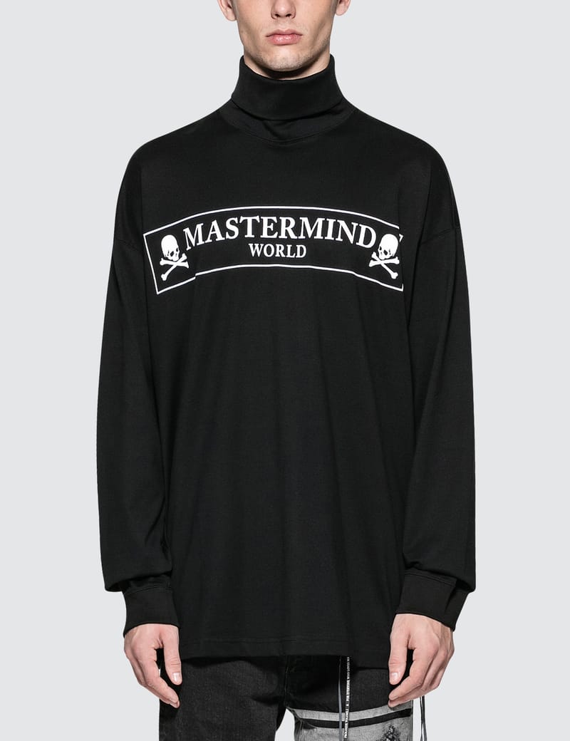 Mastermind World - Oversized Turtle Neck Box Logo L/S T-Shirt | HBX