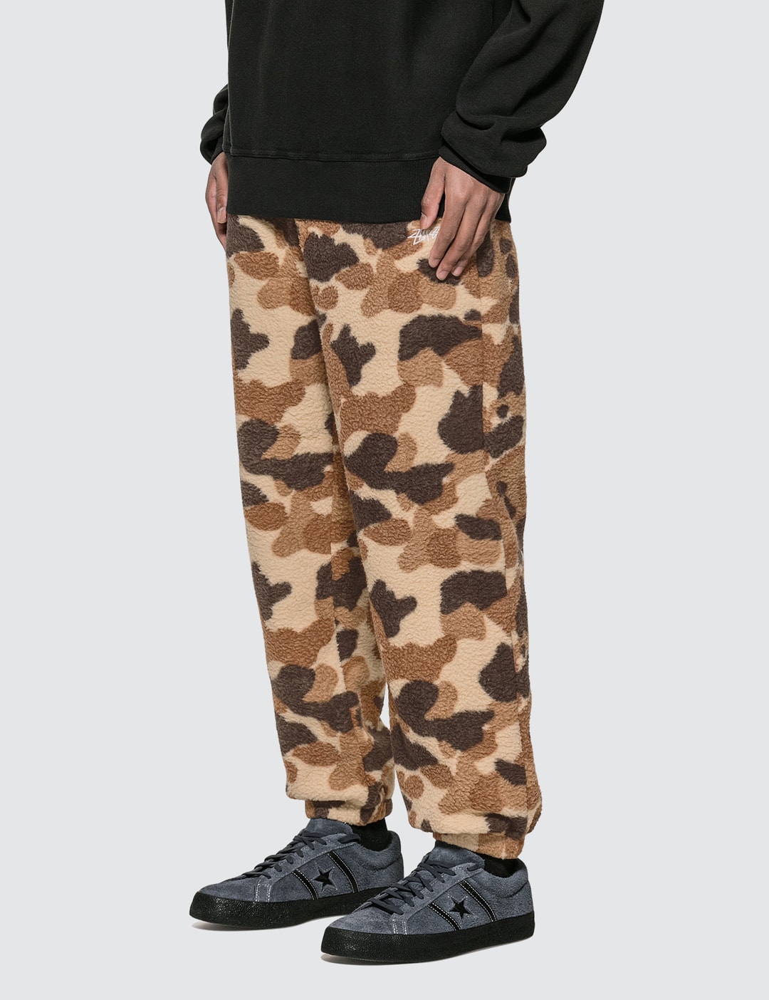 Stüssy Camo Fleece Pants HBX Globally Curated Fashion and