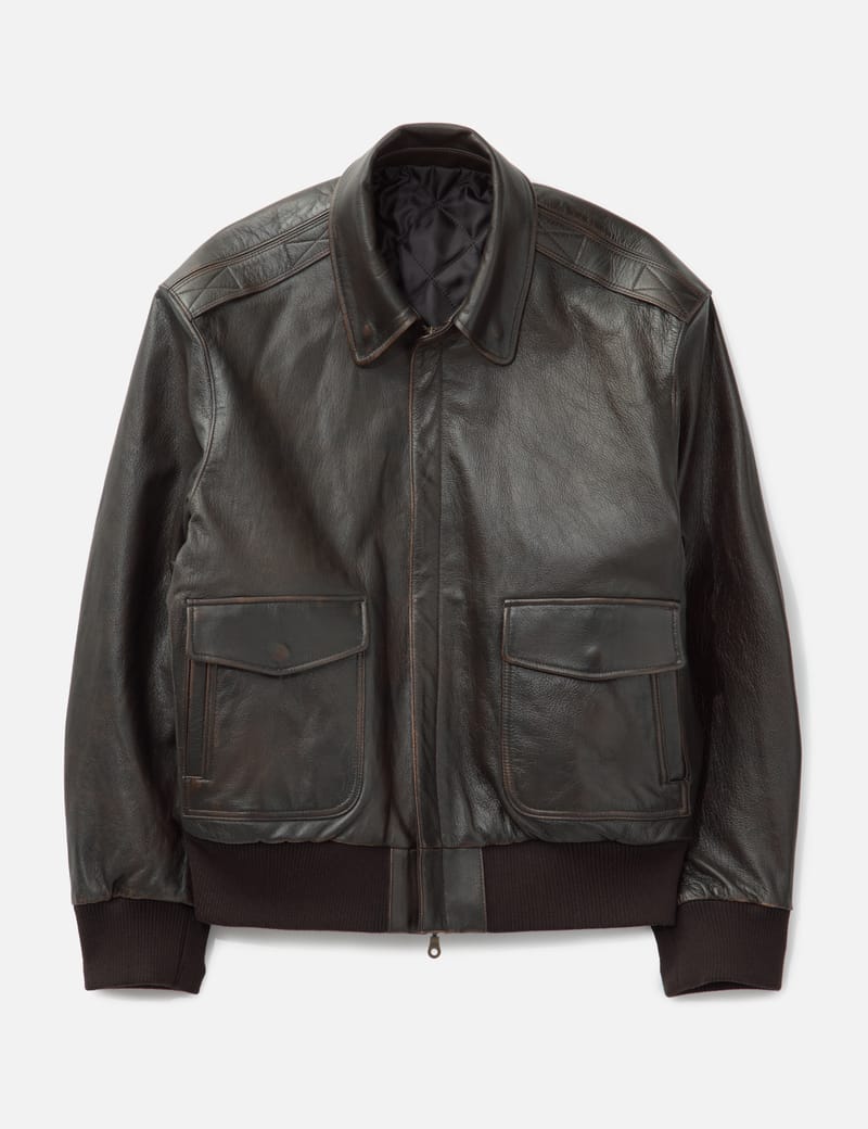ジャケット・アウター ~90's vintage A-2 G-1 cow leather flight G-1 Flight Bomber A2 Jacket Distressed Brown Leather Aviator