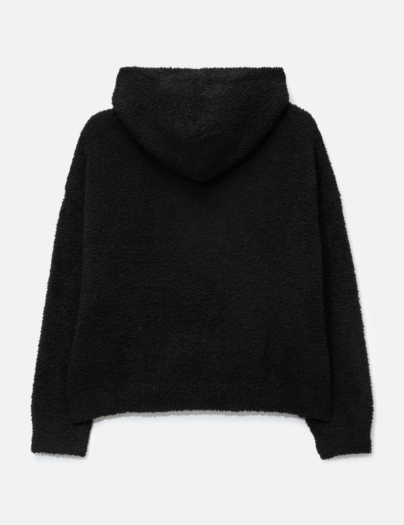 トップス ANDWANG Fluffy Fleece Set black TEAM WANG design THE ORIGINAL 1 Cozy Knit Zip Hoodie - Plush half