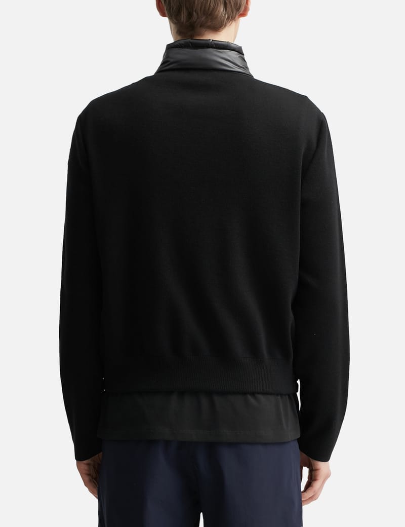 Moncler - Padded Wool Zip-Up Cardigan | HBX - Globally Moncler - Padded Wool Zip-Up Cardigan | HBX - Globally