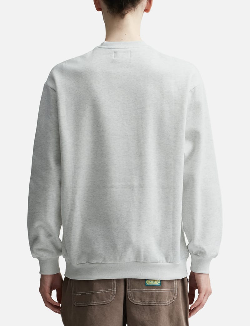 【BUTTER GOODS】 Dazed Crewneck Sweatshirt / Ash Grey Butter Goods - DAZED CREWNECK | HBX - Globally Curated