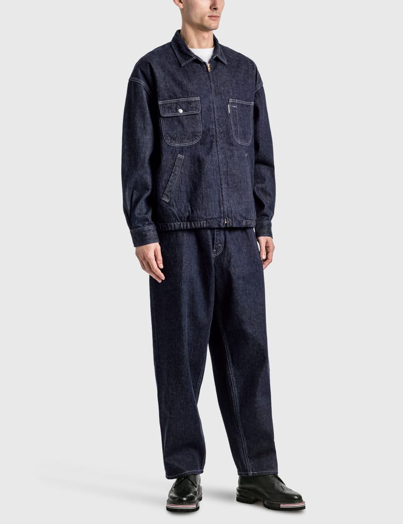 Cootie Productions Denim Zip Up Work Jacket In Blue | ModeSens