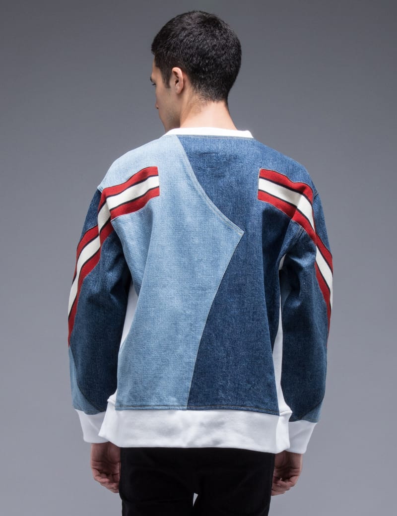 Facetasm - Patched Denim Sweatshirt | HBX - Globally Curated