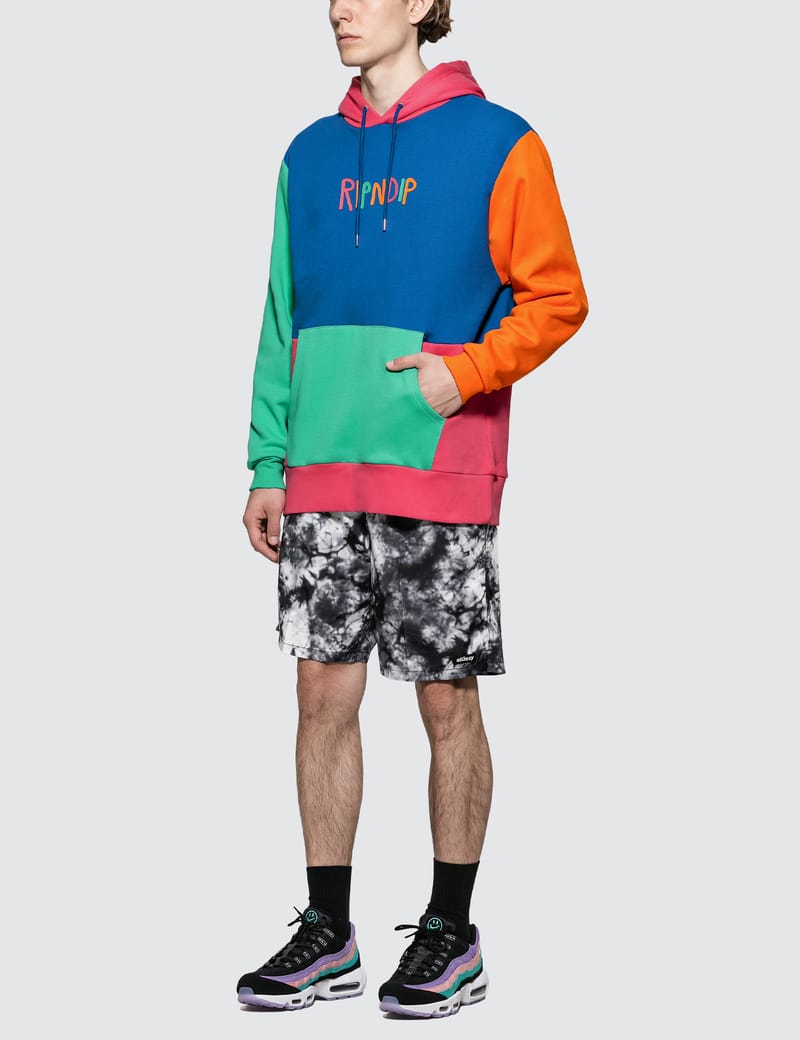 Ripndip color block multi cheap panel hoodie