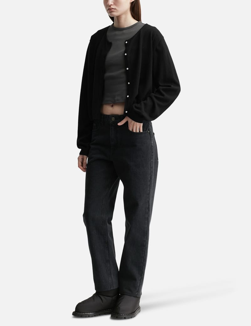 Glowny The Jane Jeans - Low-rise black cotton jeans, relaxed loose