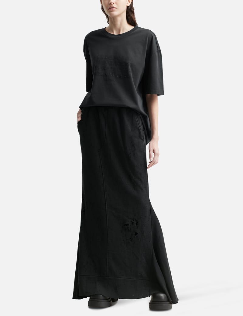 Tシャツ・カットソー MAISON MARGIELA Women Tunic Tops S51NA0105M20088 900 BLACK B Maison Margiela - Embroidered Logo T-Shirt | HBX - Globally