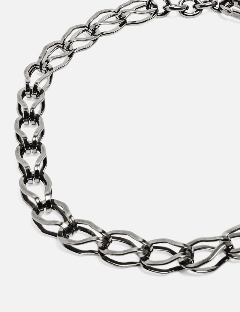 Martine Ali FOX CHAIN - GUNMETAL - Sleek silver-tone chain with