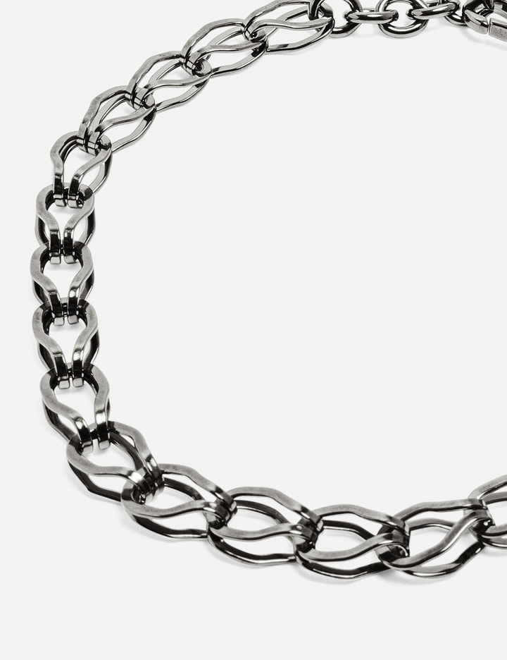 Martine Ali FOX CHAIN - GUNMETAL - Sleek silver-tone chain with clasp ...