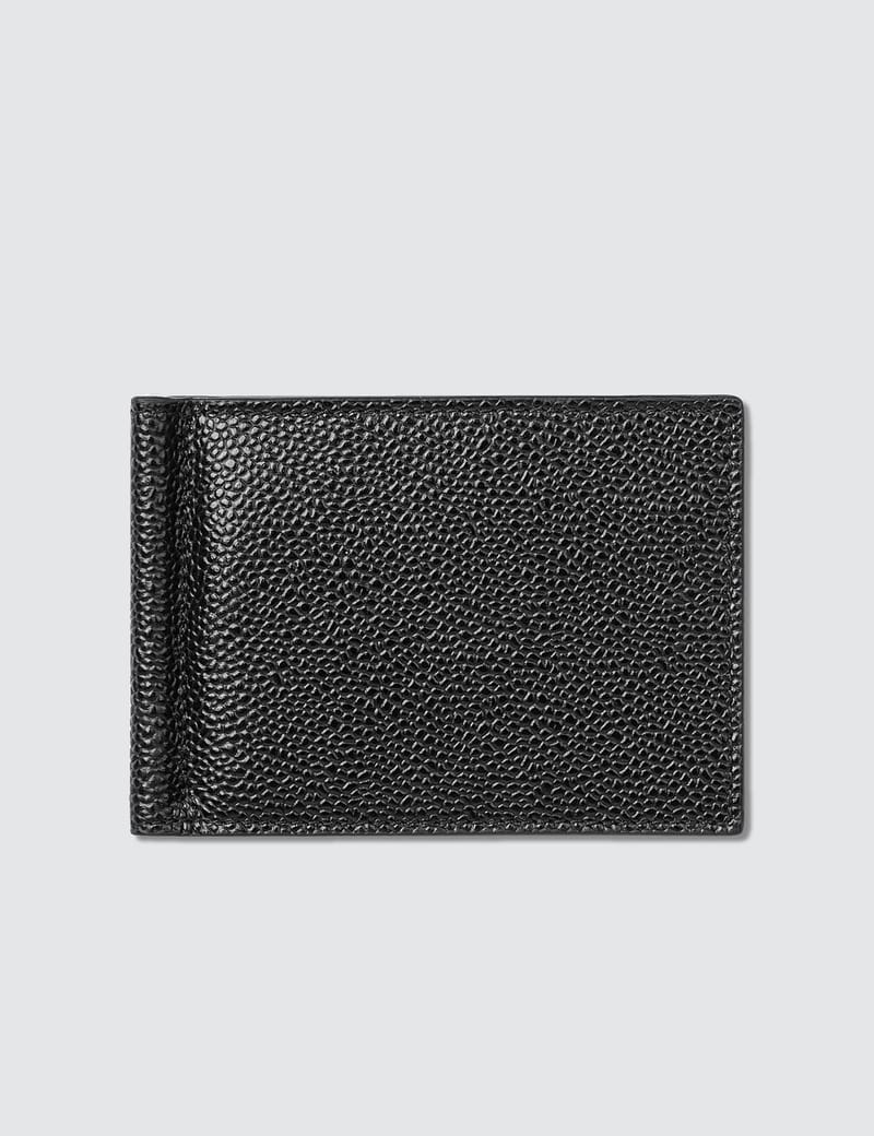 Thom Browne - Pebble Grain Leather Money Clip Wallet | HBX