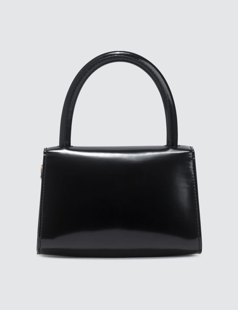 Mini Black Semi Patent Leather Bag