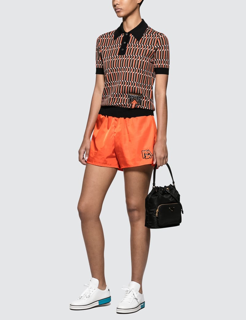 Prada - Nylon Gabardine Sport Shorts | HBX - Globally