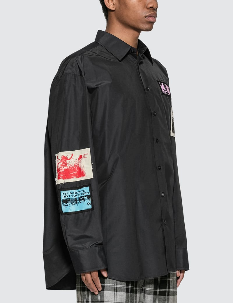 RAF SIMONSフード付きシャツ RAF SIMONS(ラフシモンズ) 22SSHoodie doubled with printed T