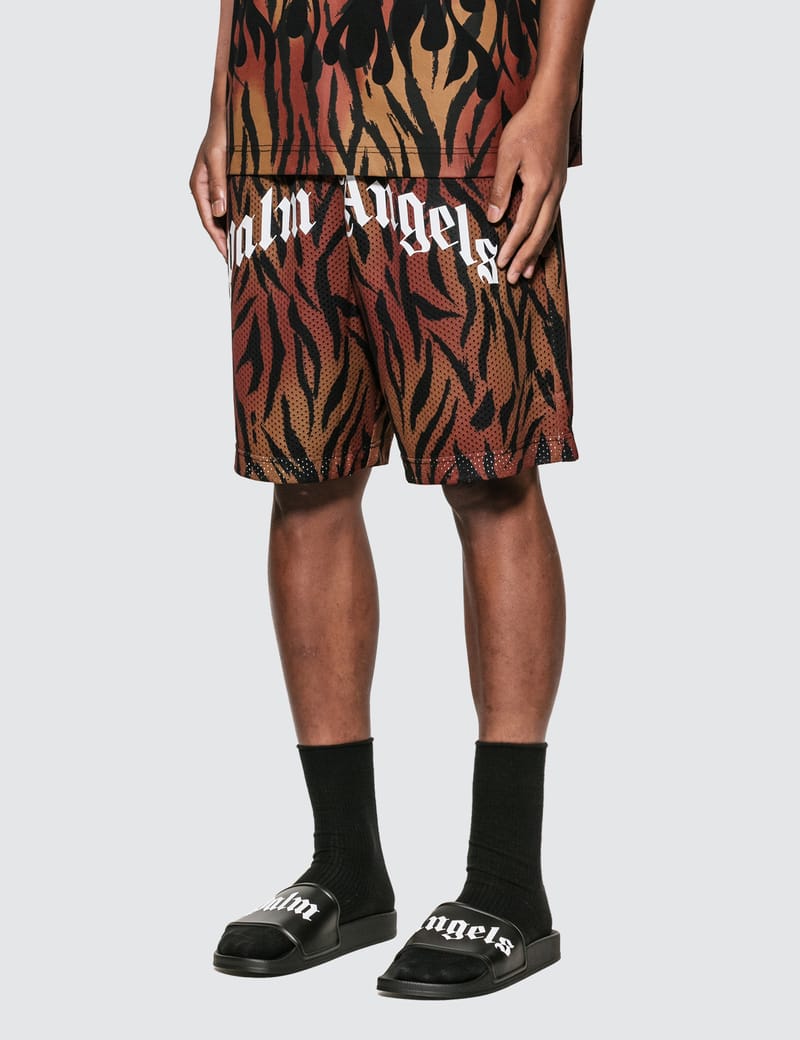 palm angels ヒョウ柄 ショートパンツ Palm Angels - Tiger Mesh Shorts | HBX