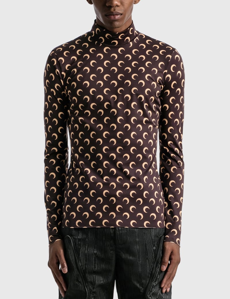 Marine Serre - Second Skin Mock Neck Moon Top | HBX