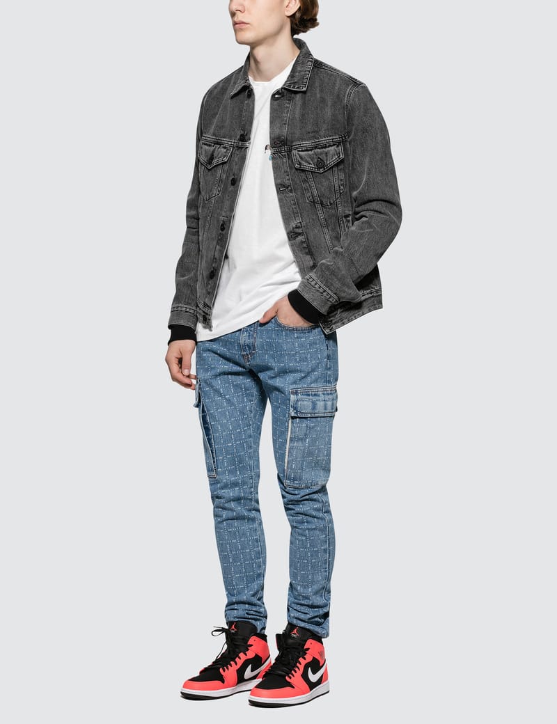 Off-White™ - Slim Denim Jacket with Fleece | HBX - ハイプ