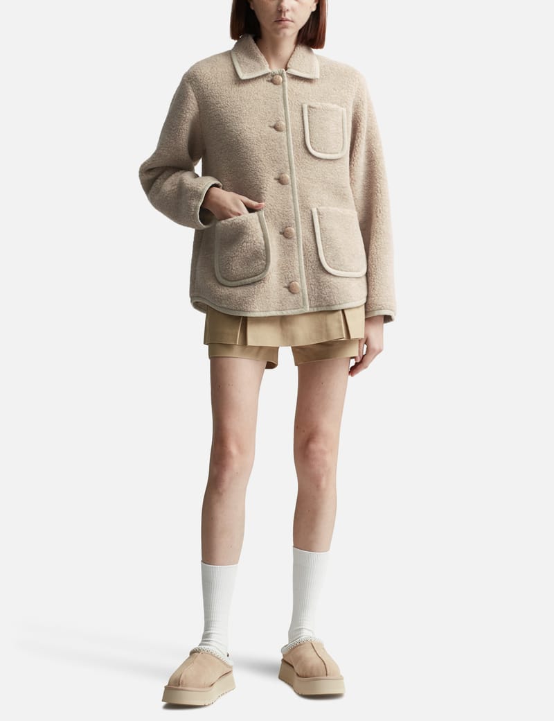 ジャケット APC Esther Jacket Pink Beige WOARGF02973BAB WOARGF02973BABFW Esther jacket | Lightweight faux sheepskin wool | A.P.C.