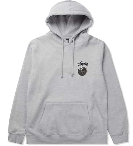 Stüssy - Heather Gray Gold Flake 8 Ball Hoodie | HBX Stüssy - Heather Gray Gold Flake 8 Ball Hoodie | HBX