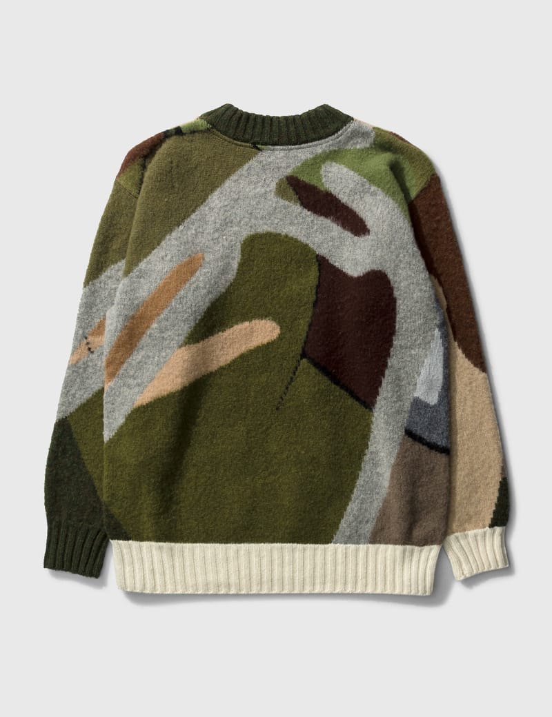 Sacai - KAWS ジャガード ニット プルオーバー | HBX