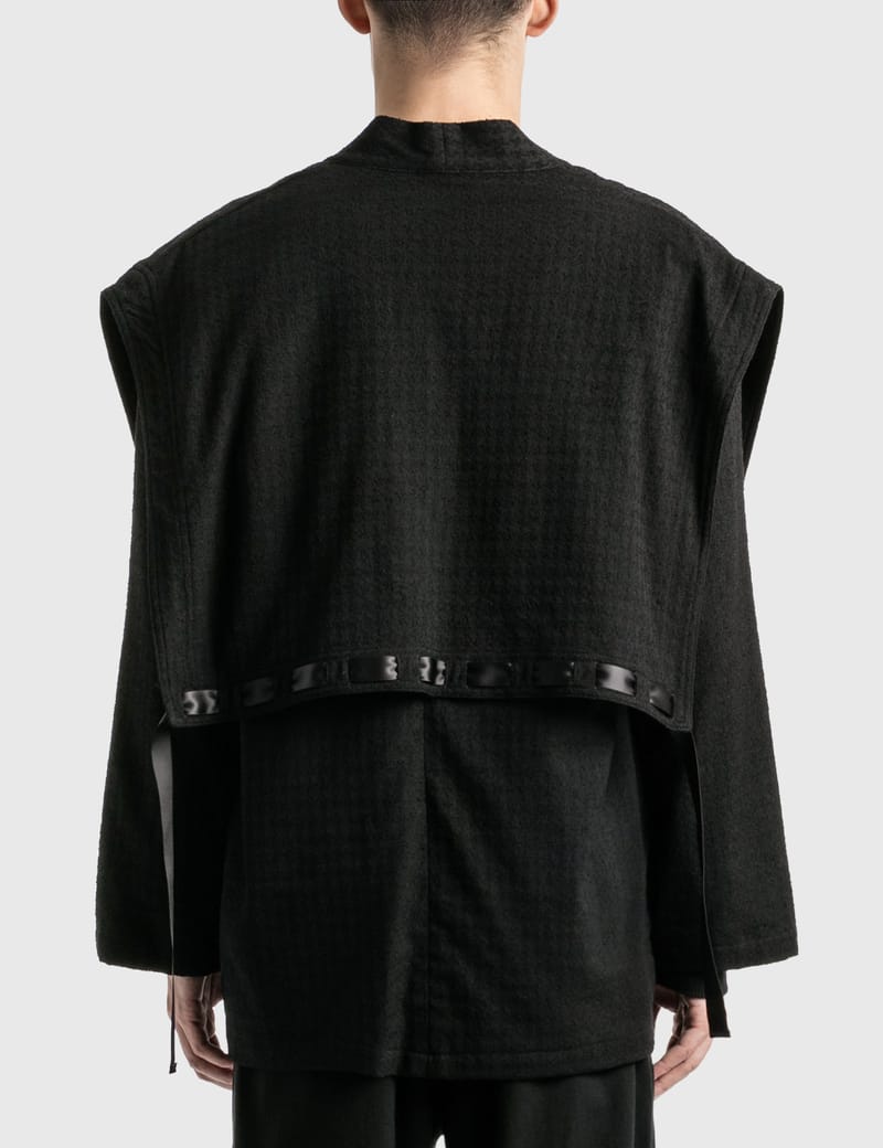 Sasquatchfabrix. [ KNIT LACE H/S HAORI ] BLACK | ロイド