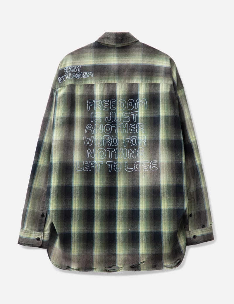 トップス Rare MIHARA YASUHIRO check shirts Maison Mihara Yasuhiro - Distressed Check Shirt | HBX