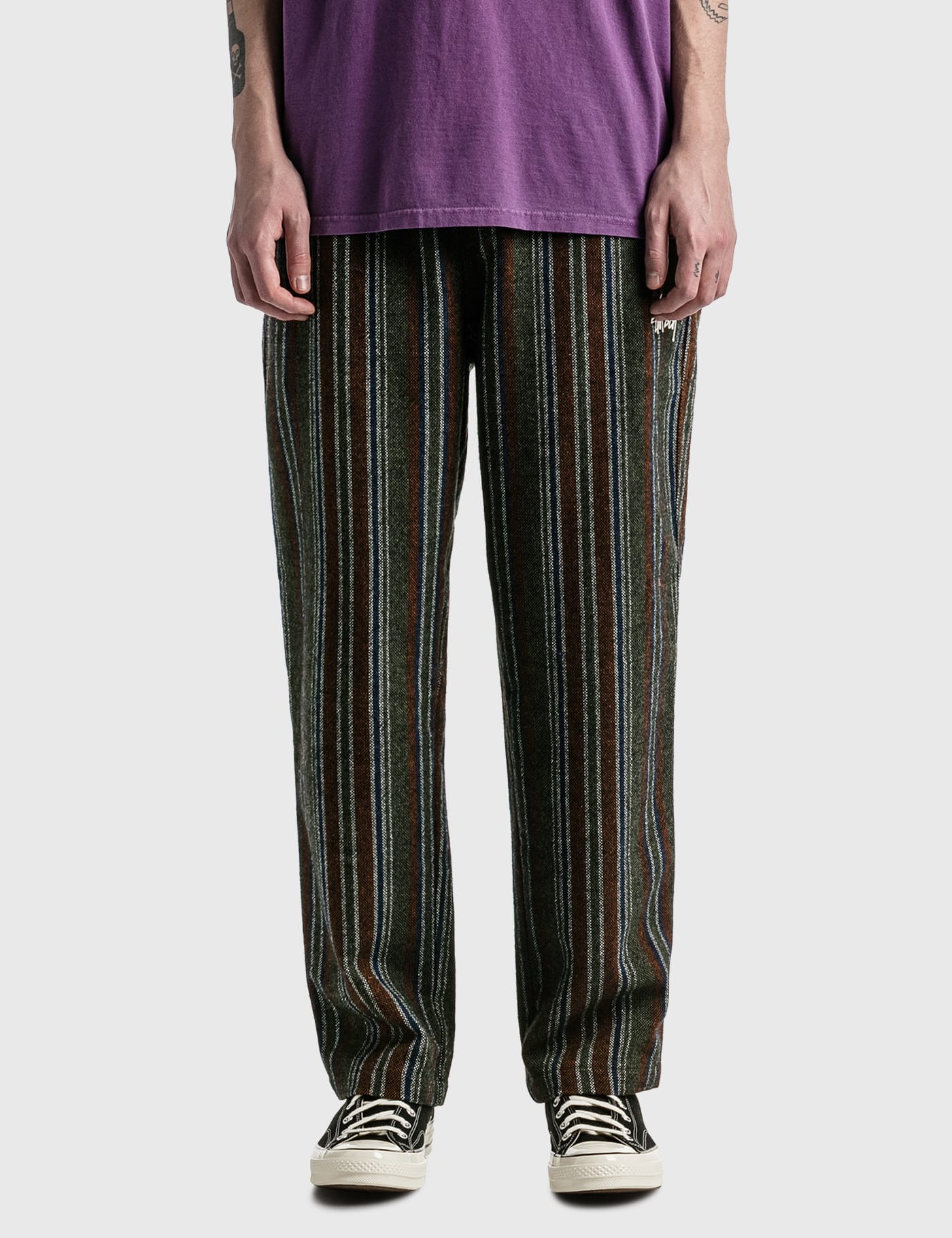 Stussy - Wool Stripe Relaxed Pants | HBX - Globally Curated Fashion and  Lifestyle by Hypebeast