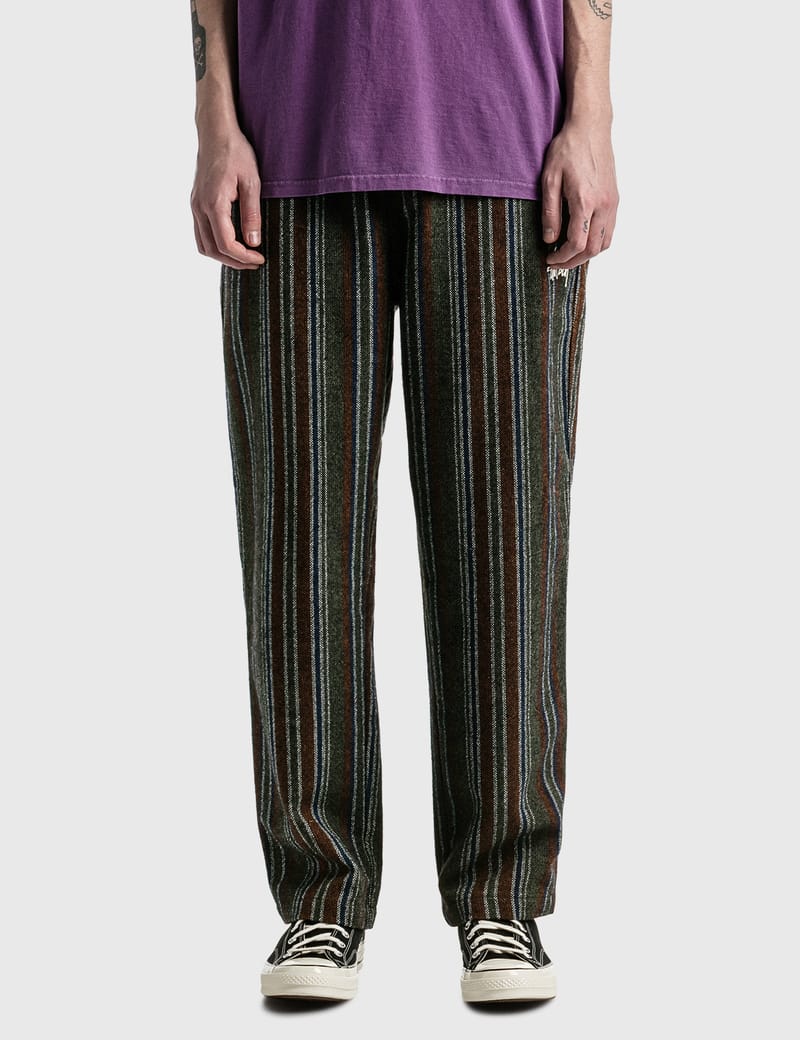 stussyStussy 21AW Wool Strip Relaxed Pants