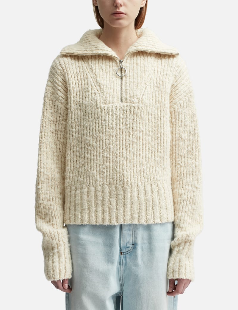 Ami - BRUSHED TEXTURED SWEATER | HBX - Globally Curated Fashion