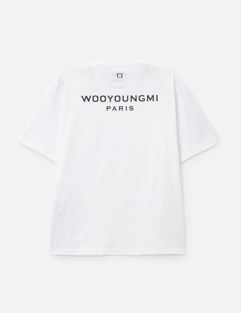 Wooyoungmi Short Sleeves Logo T-Shirt - White ribbed crewneck tee Wooyoungmi Short Sleeves Logo T-Shirt - White ribbed crewneck tee