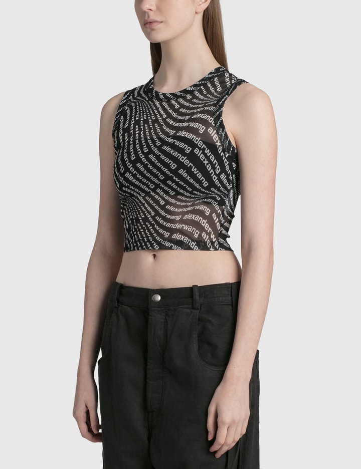 Alexander Wang T Crop Tank Top In Black Modesens