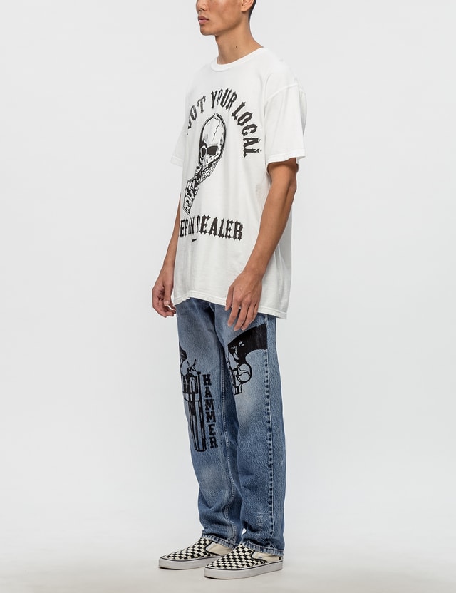 Warren Lotas - Distressed Levis 550 Jeans with Black Guns | HBX