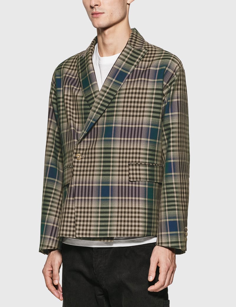 JieDa - Check Double Tailored Jacket | HBX