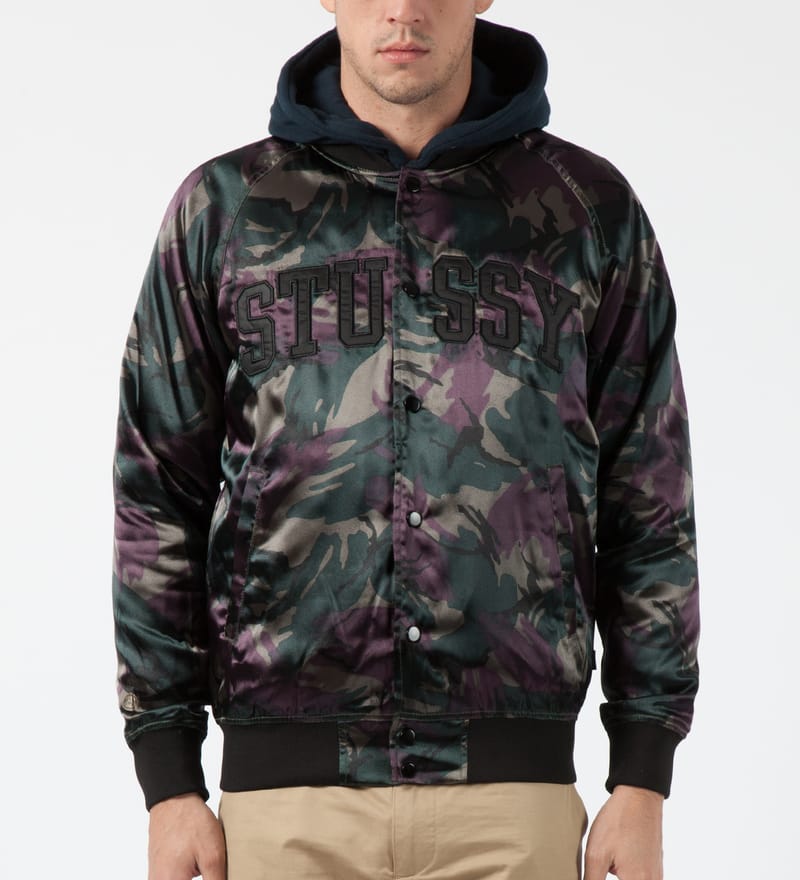 Stussy camo sale bomber jacket