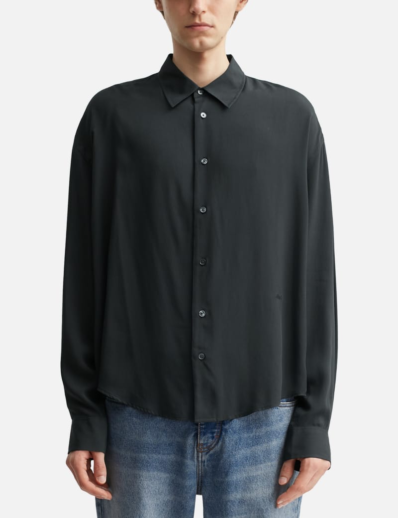 アミ パリス - Wide Fit Shirt With Flannel Pocket | HBX