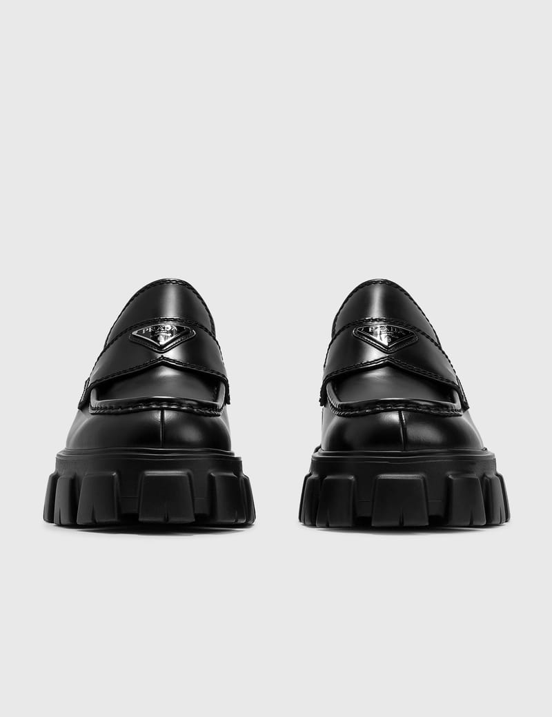 Prada - Monolith Leather Loafers | HBX - Globally Curated Fashion