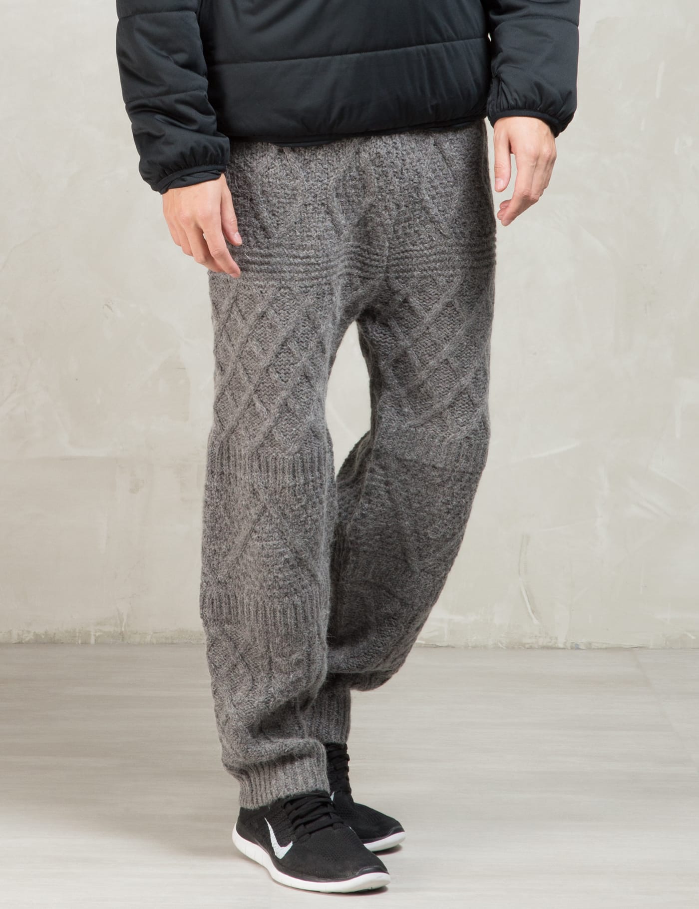 Snow Peak - Grey Wool Knit Pants | HBX - Globally Curated Fashion 