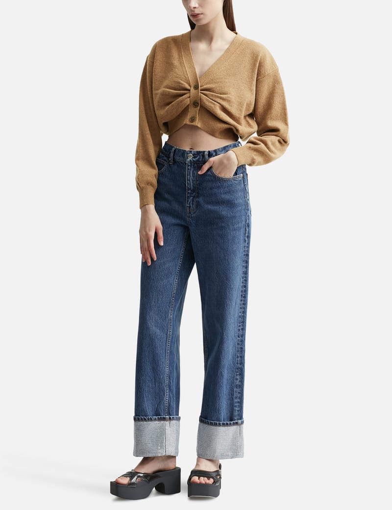 Alexander Wang★ストレートレッグジーンズ クリスタル付き Alexander Wang☆ストレートレッグジーンズ クリスタル付き ez