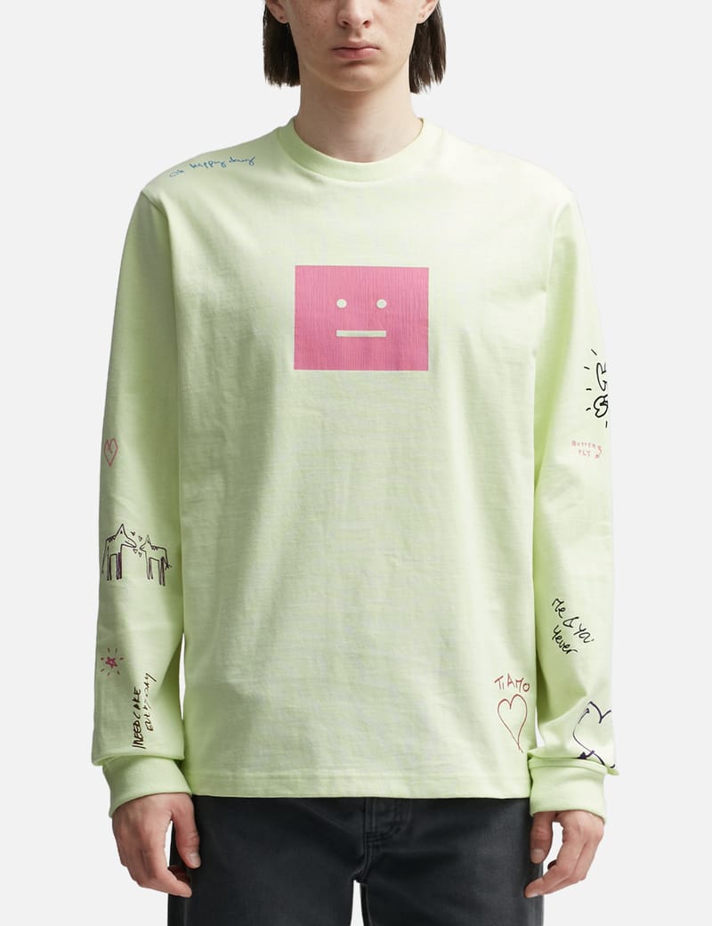 Acne Studios  スクリブルロングスリーブTシャツ